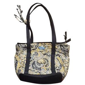 Donna Sharp Purse Denim Patchwork Quilted Paisley Bag